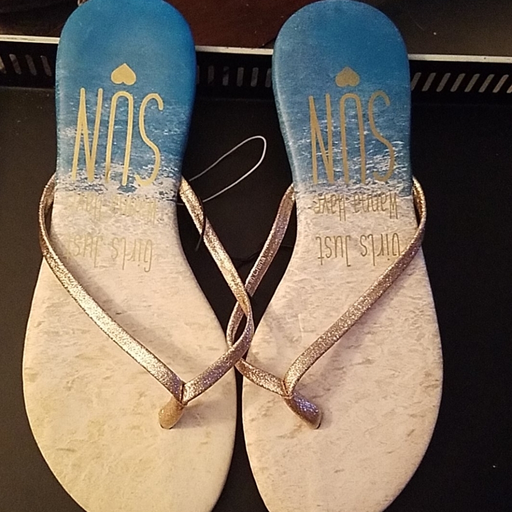 Charming Charlie printed thong sandals (OCBB)